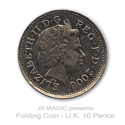(image for) Folding Coin (UK 10 Pence, Single Cut) - Trick - Click Image to Close