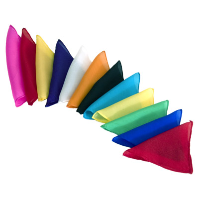 (image for) Silks 6 inch 12 Pack (Assorted) Magic by Gosh - Trick - Click Image to Close