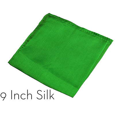 (image for) Silk 9 inch (Green) Magic by Gosh - Trick - Click Image to Close