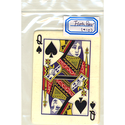 (image for) Flash Poker Card Queen of Spades (Ten Pack) - Trick - Click Image to Close