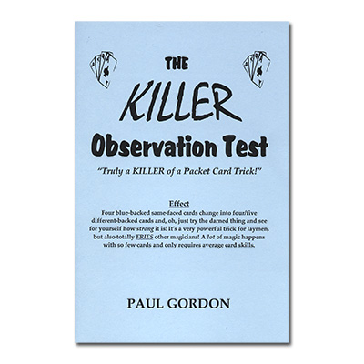 (image for) The Killer Observation Test by Paul Gordon - Trick - Click Image to Close
