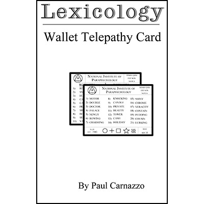 (image for) Lexicology with Telepathy card by Paul Carnazzo - Trick - Click Image to Close