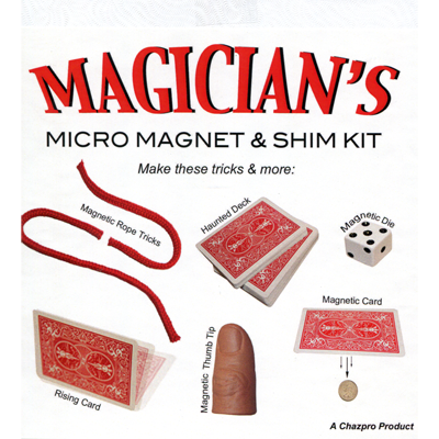 (image for) The Magicians Micro Magnet kit by Chazpro Magic - Trick - Click Image to Close