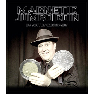 (image for) Magnetic Jumbo Coin With DVD (US Half Dollar) by Anton Corradin - Trick - Click Image to Close
