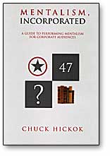 (image for) Mentalism Incorporated book Chuck Hickok