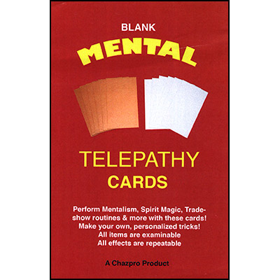 (image for) Mental Telepathy Cards (BLANK) by Chazpro Magic - Trick - Click Image to Close