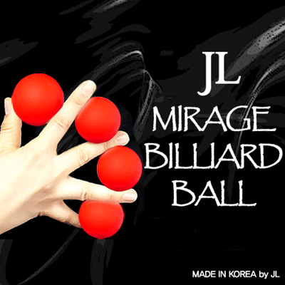 (image for) 2 Inch Mirage Billiard Balls by JL (RED, 3 Balls and Shell) - Trick - Click Image to Close