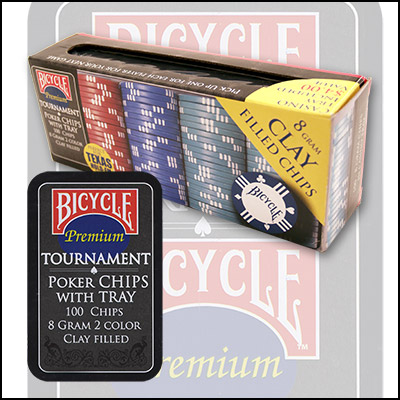 (image for) Bicycle Clay Poker Chip Set: 100 Count - Click Image to Close