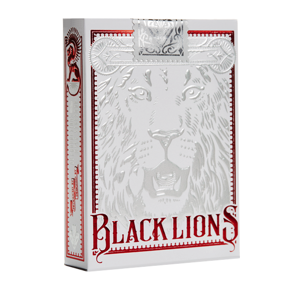 Black Lions Playing Cards Red Edition by David Blaine