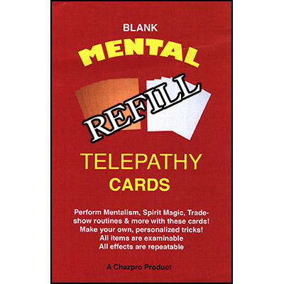 (image for) Refill (BLANK) Mental Telepathy Cards by Chazpro Magic - Trick - Click Image to Close