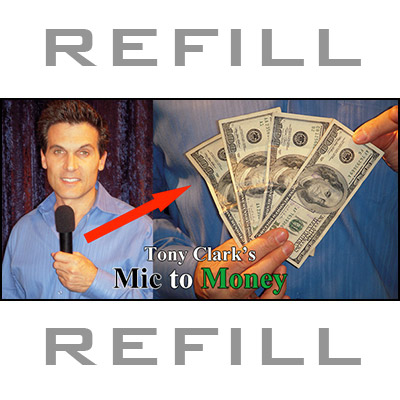 (image for) REFILL Mic to Money Miracle (Silver Body, 20 refills) by Tony Clark- Trick