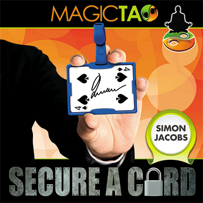 (image for) Secure A Card (Red) by Simon Jacobs and MagicTao - Trick - Click Image to Close