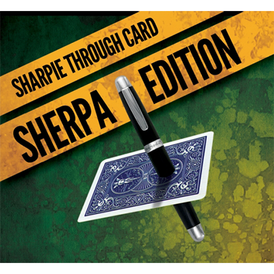 (image for) Sharpie Through Card SHERPA Version (DVD and Gimmick) Blue by Alakazam Magic - DVD - Click Image to Close