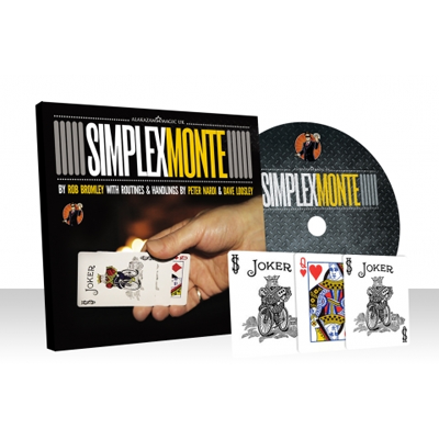 (image for) Simplex Monte Red (Gimmicks and Online Instructions) by Rob Bromley and Alakazam Magic - DVD - Click Image to Close