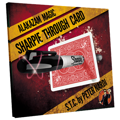 (image for) Sharpie Through Card (Gimmick and Online Instructions) Red by Alakazam Magic - DVD - Click Image to Close