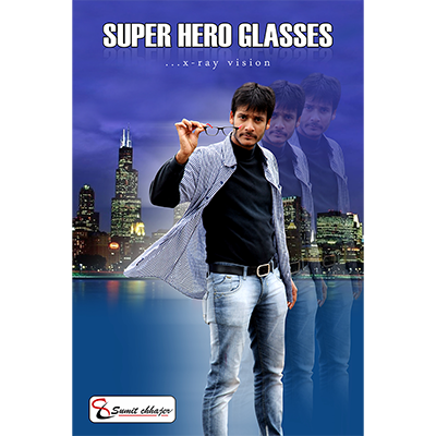 (image for) Super Hero Glasses (Black) by Sumit Chhajer - Trick - Click Image to Close