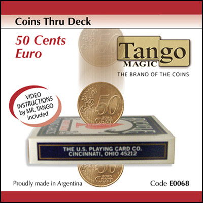 (image for) Coins thru Deck 50 cent Euro by Tango - Trick (E0068) - Click Image to Close