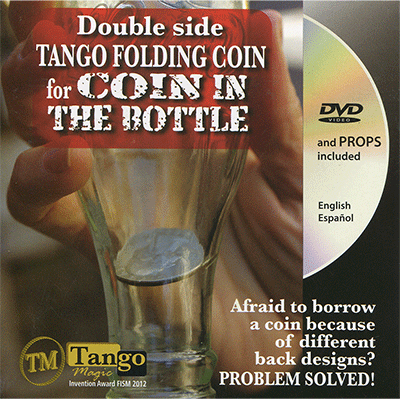 (image for) Double Side Folding 50 Cent Euro (Internal System DVD w/Gimmick) (E0084) by Tango - Trick - Click Image to Close