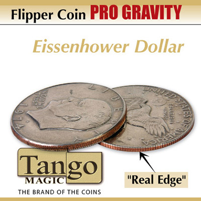 (image for) Flipper coin Pro Gravity Eisenhower dollar (w/DVD) by Tango - Trick - Click Image to Close