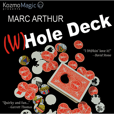 (image for) The (W)Hole Deck Red (Gimmicks and Online Instructions) by Marc Arthur and Kozmomagic - Trick - Click Image to Close