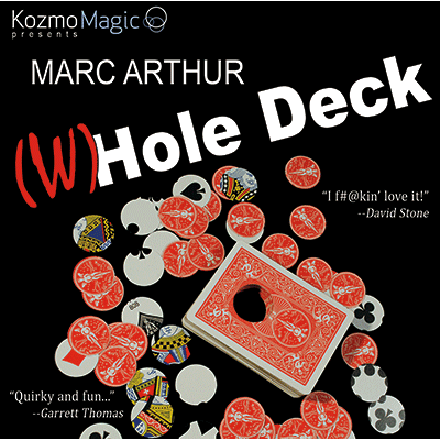 (image for) The (W)Hole Deck Blue (GimmickS and Online Instructions) by Marc Arthur and Kozmomagic - Trick - Click Image to Close