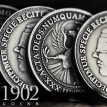 1902 Antique Silver Finish Coins (Half Dollar)