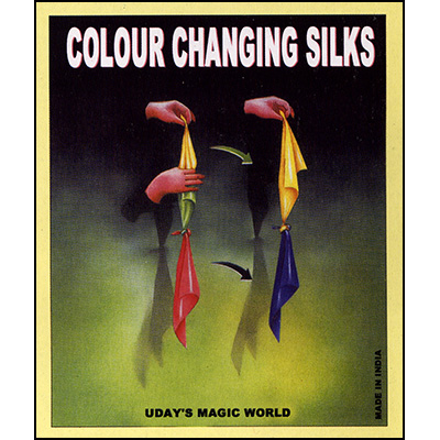 (image for) Color Changing Silks 15 Inches (Pure Silk) by Uday - Trick - Click Image to Close