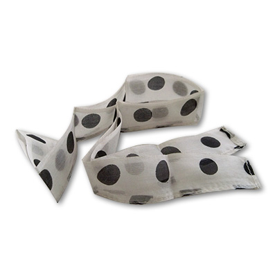 (image for) Thumb Tip Streamer(Polka Dots - Black dots on White) by Uday - Trick - Click Image to Close