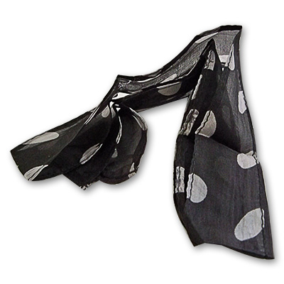(image for) Thumb Tip Streamer(Polka Dots - White dots on Black) by Uday - Trick - Click Image to Close