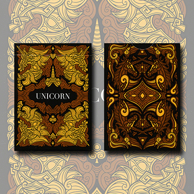 (image for) Unicorn Playing cards (Copper) by Aloy Design Studio USPCC - Click Image to Close