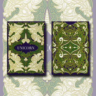(image for) Unicorn Playing cards (Emerald)by Aloy Design Studio USPCC - Click Image to Close