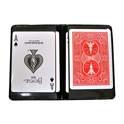 (image for) Plastic Wallet for Cards w/extra pocket (Black & Clear pockets) - Click Image to Close